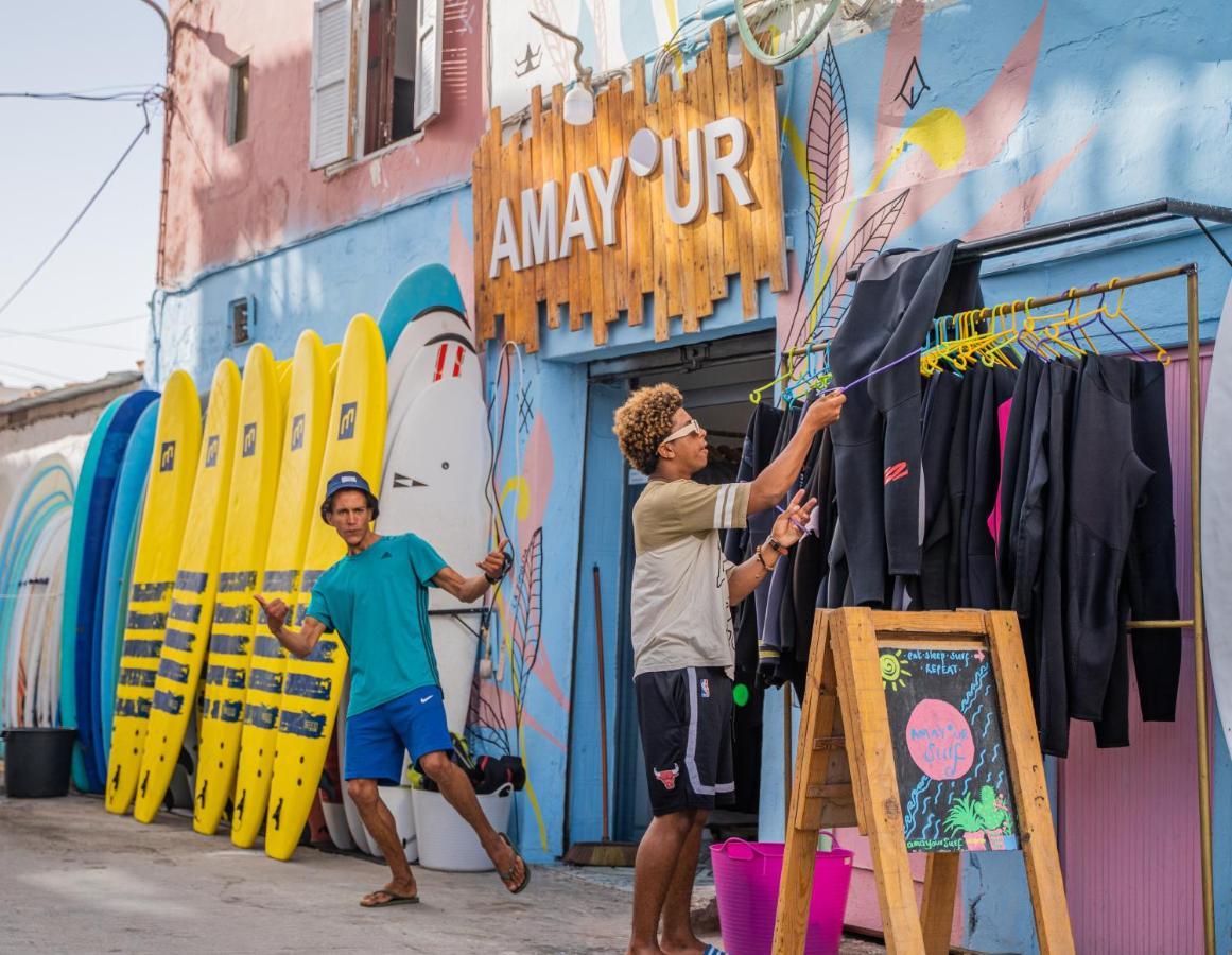 Amayour Surf Hostel Taghazout Bagian luar foto